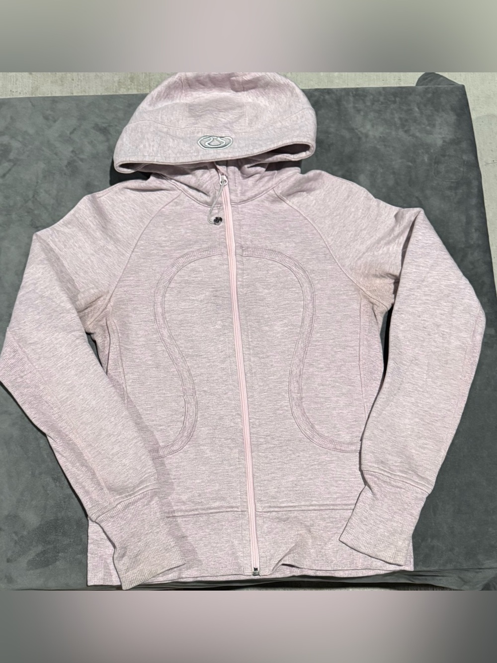 Lululemon Scuba Classic Full-Zip Hoodie Heathered Pink Size 6 - EUC